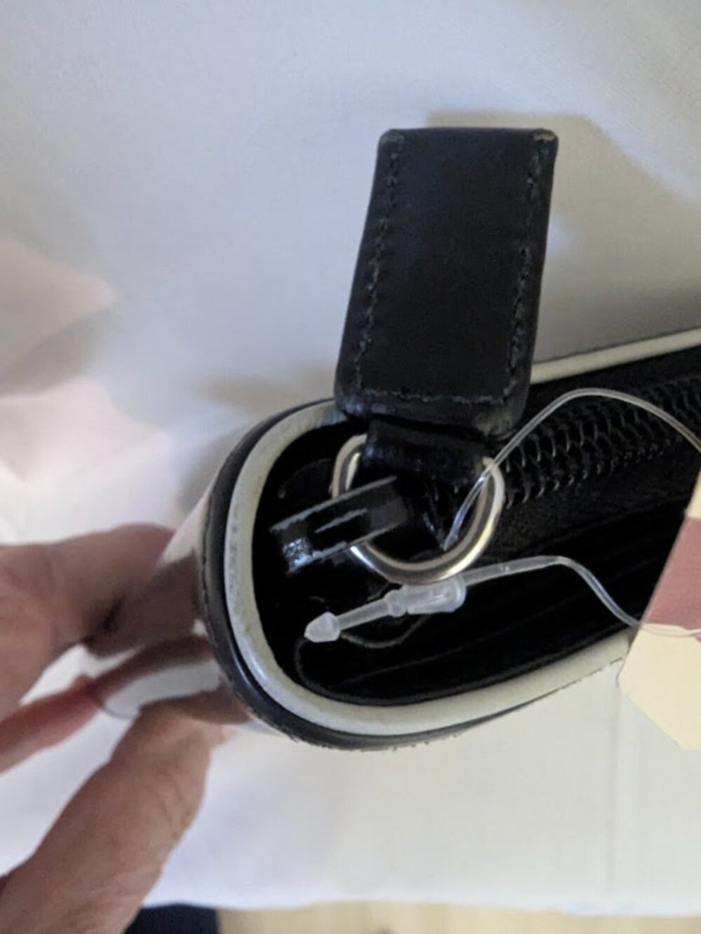 Prada Black with Cream Piping Wallet - Picture 8 of 8